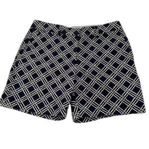 Land’s End Baumwolle Cotton Shorts. Size 10, Navy & White
